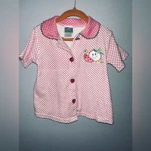 Baby Buns swim cover up with strawberry buttons size 24 months‎
